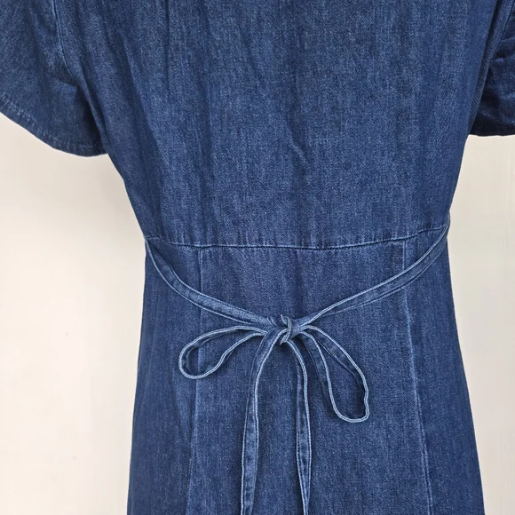 Vintage Denim Button Front Maxi Dress - Picture 5 of 11